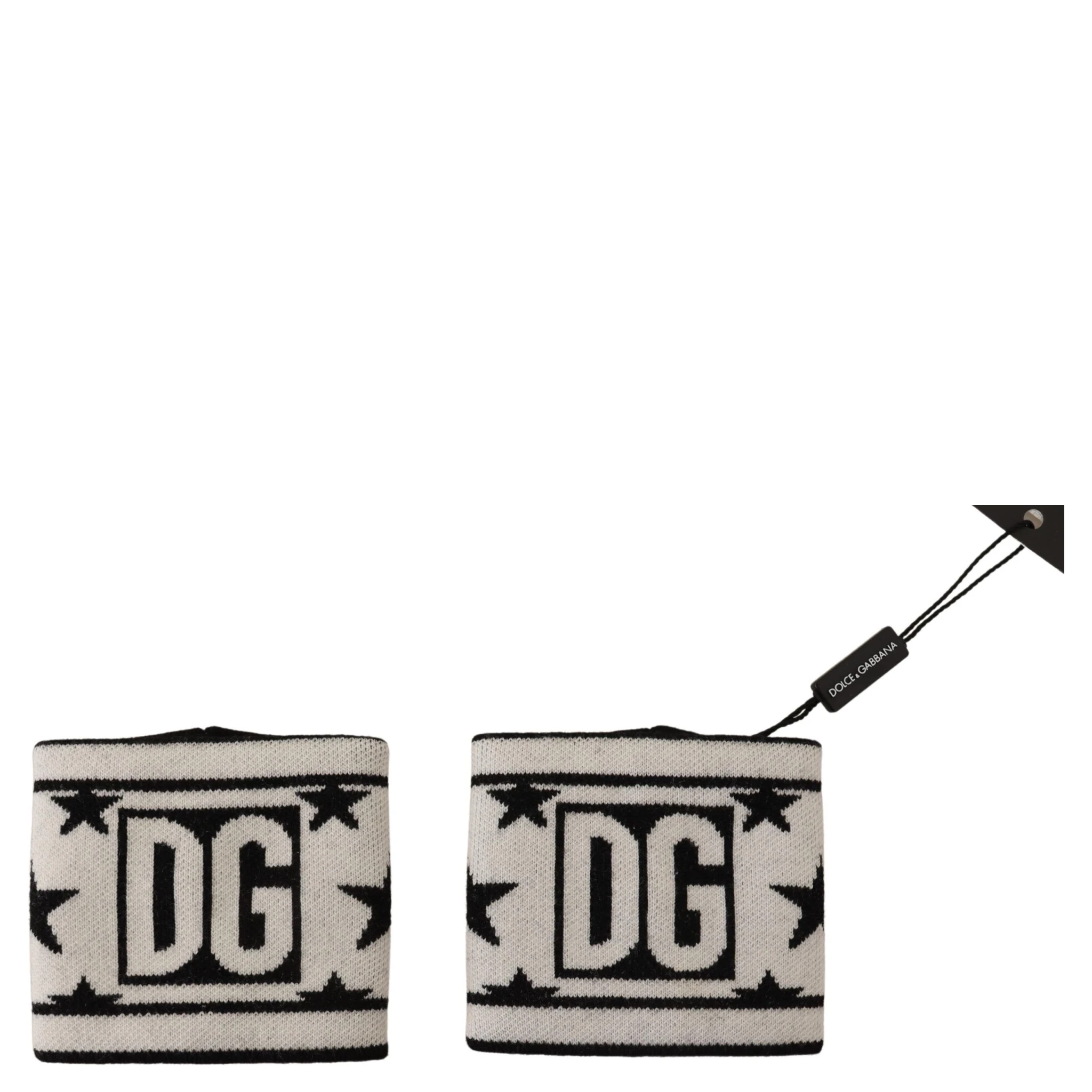 White Black Wool Logo #DGMILLENNIALS Wristband