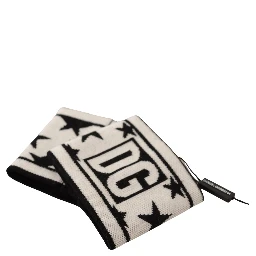 White Black Wool Logo #DGMILLENNIALS Wristband
