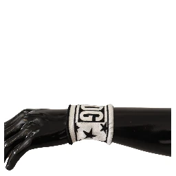 White Black Wool Logo #DGMILLENNIALS Wristband