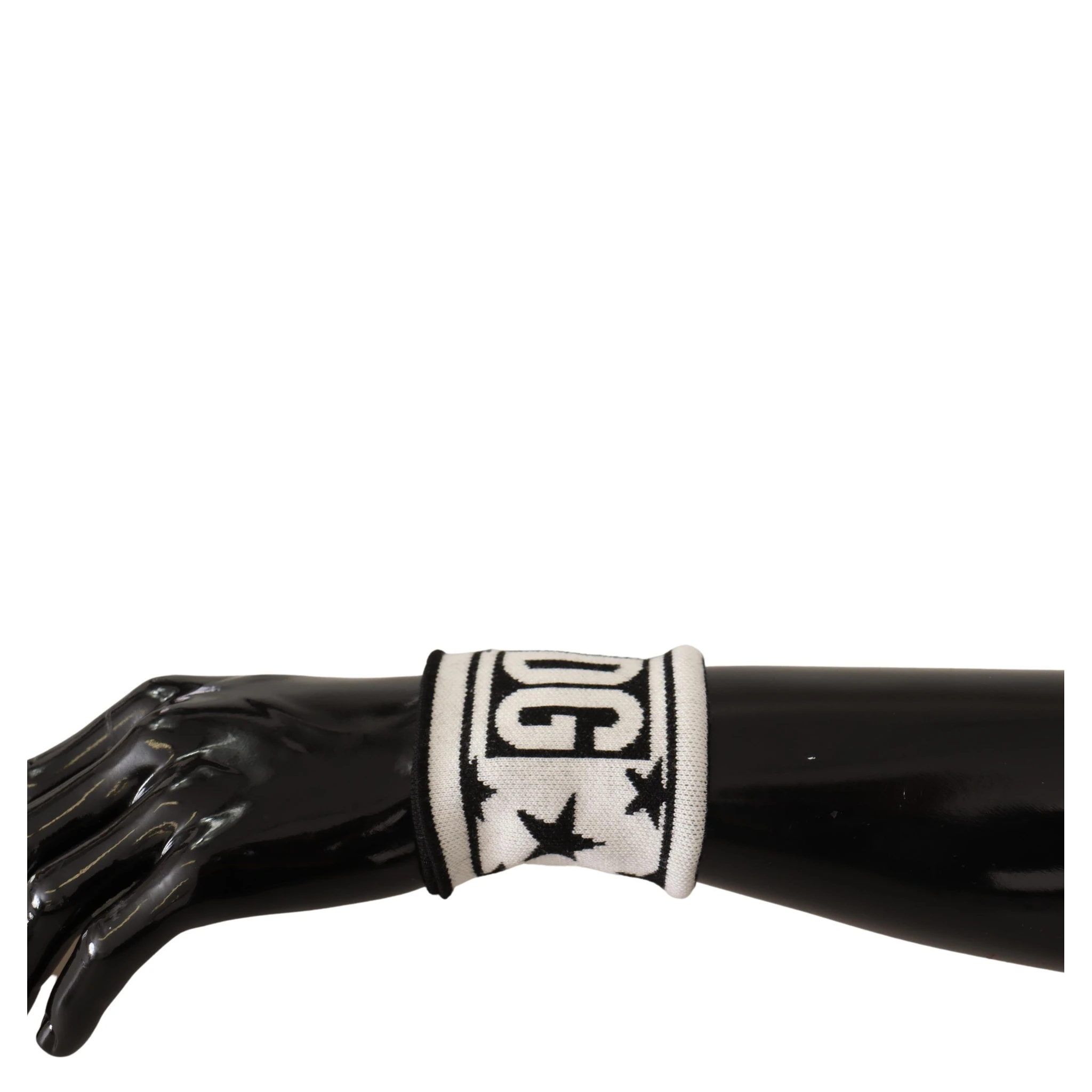 White Black Wool Logo #DGMILLENNIALS Wristband