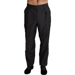 Gray Wool Blend Formal Trousers Pants