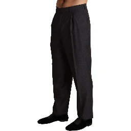 Gray Wool Blend Formal Trousers Pants