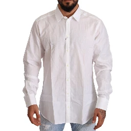 White Cotton Slim Fit Men MARTINI Shirt
