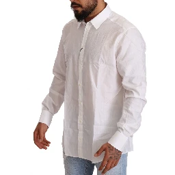 White Cotton Slim Fit Men MARTINI Shirt