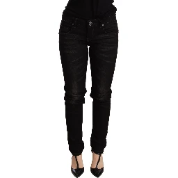 Black Low Waist Skinny Denim Trouser