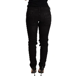Black Low Waist Skinny Denim Trouser