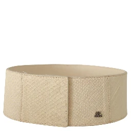 White Waxed Cotton Wide Fashion Belt