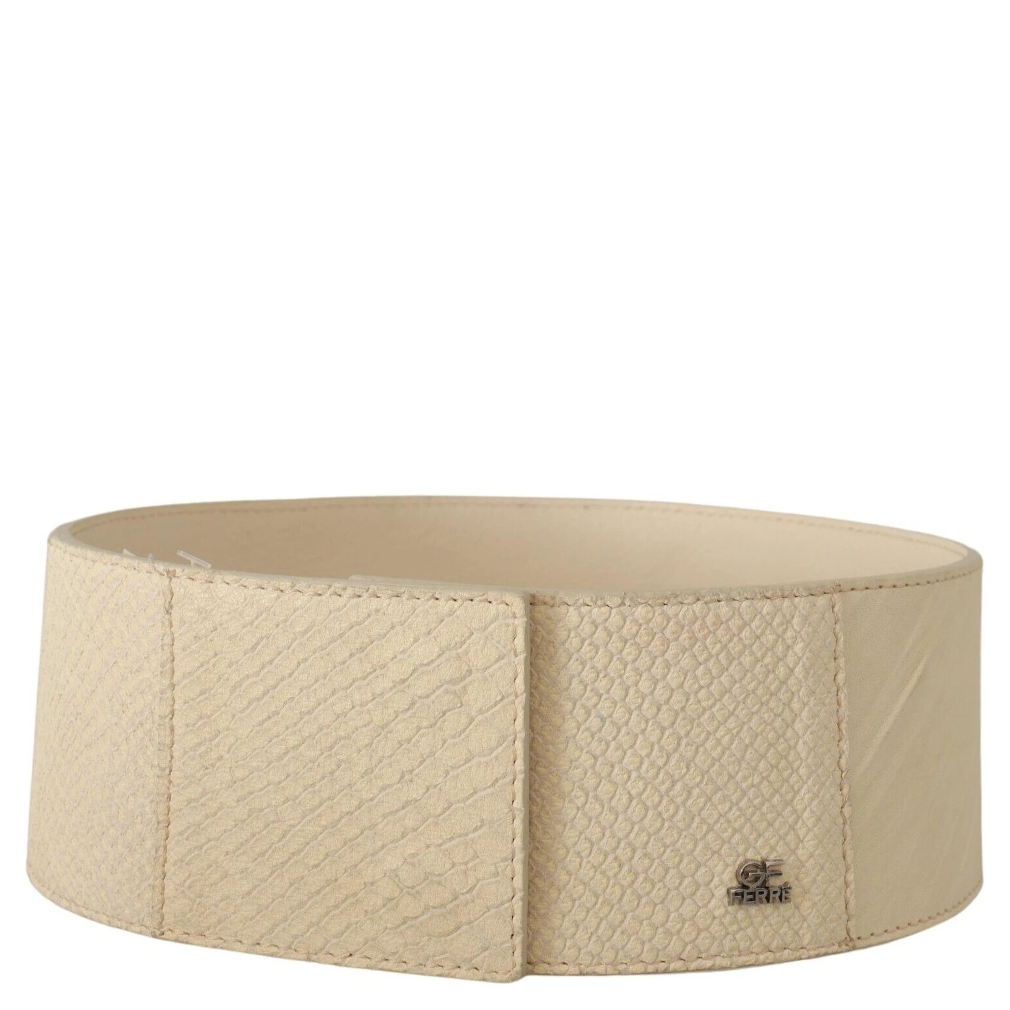 White Waxed Cotton Wide Fashion Belt