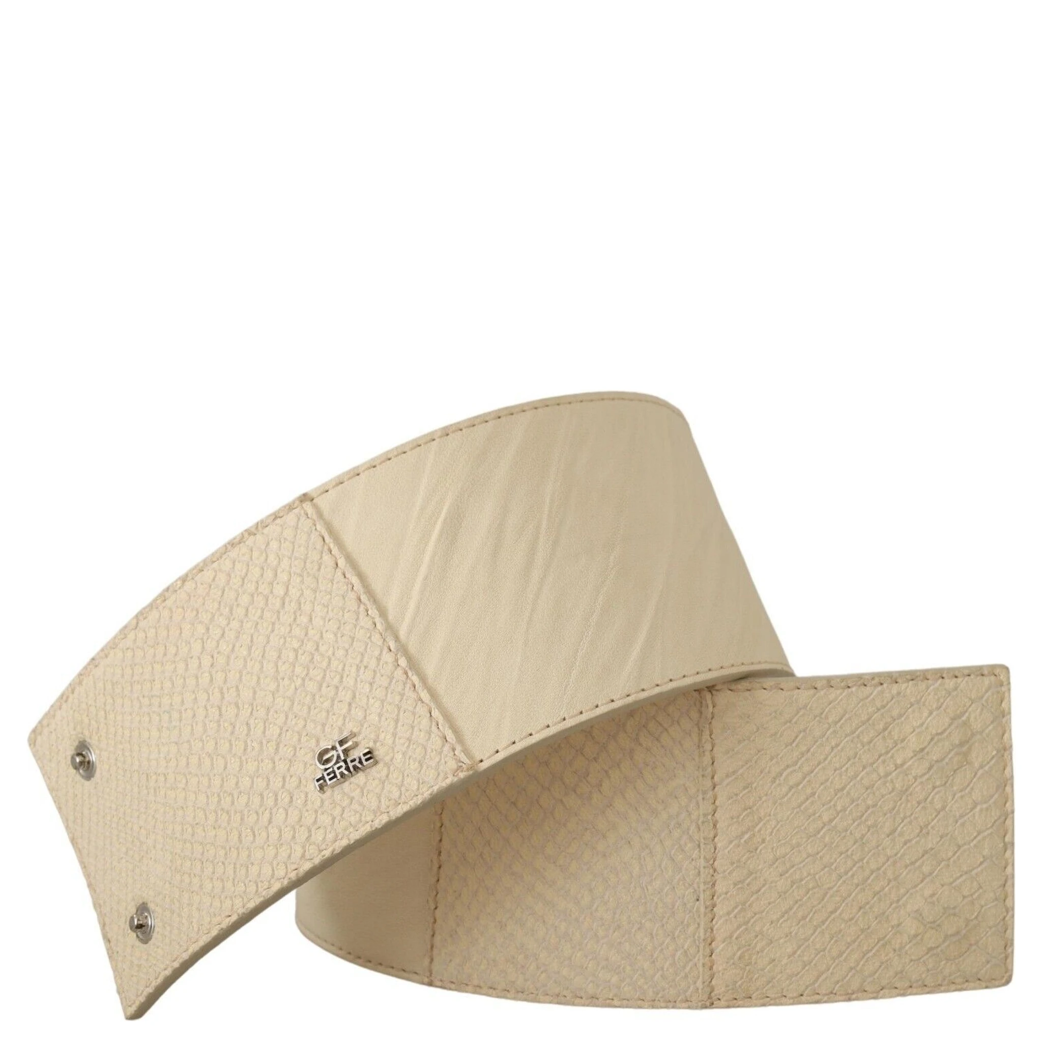 White Waxed Cotton Wide Fashion Belt