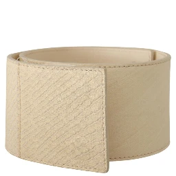 White Waxed Cotton Wide Fashion Belt