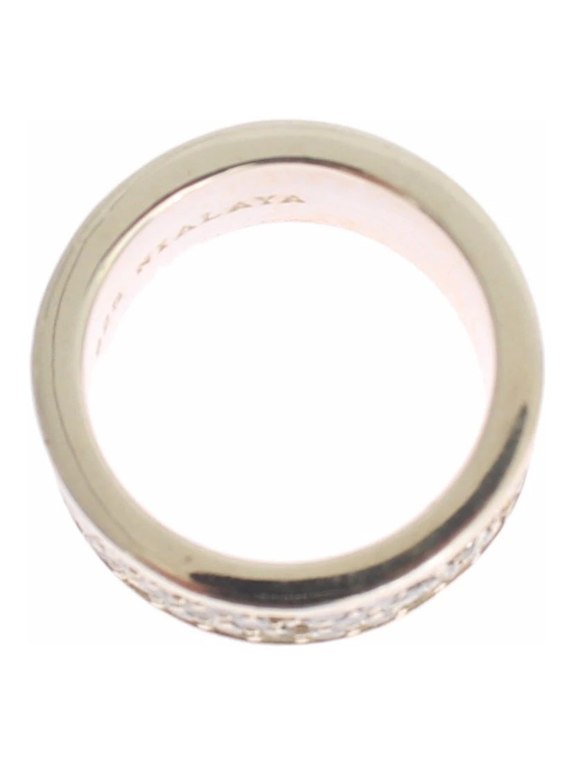 Silver Womens CZ 925 Sterling Ring