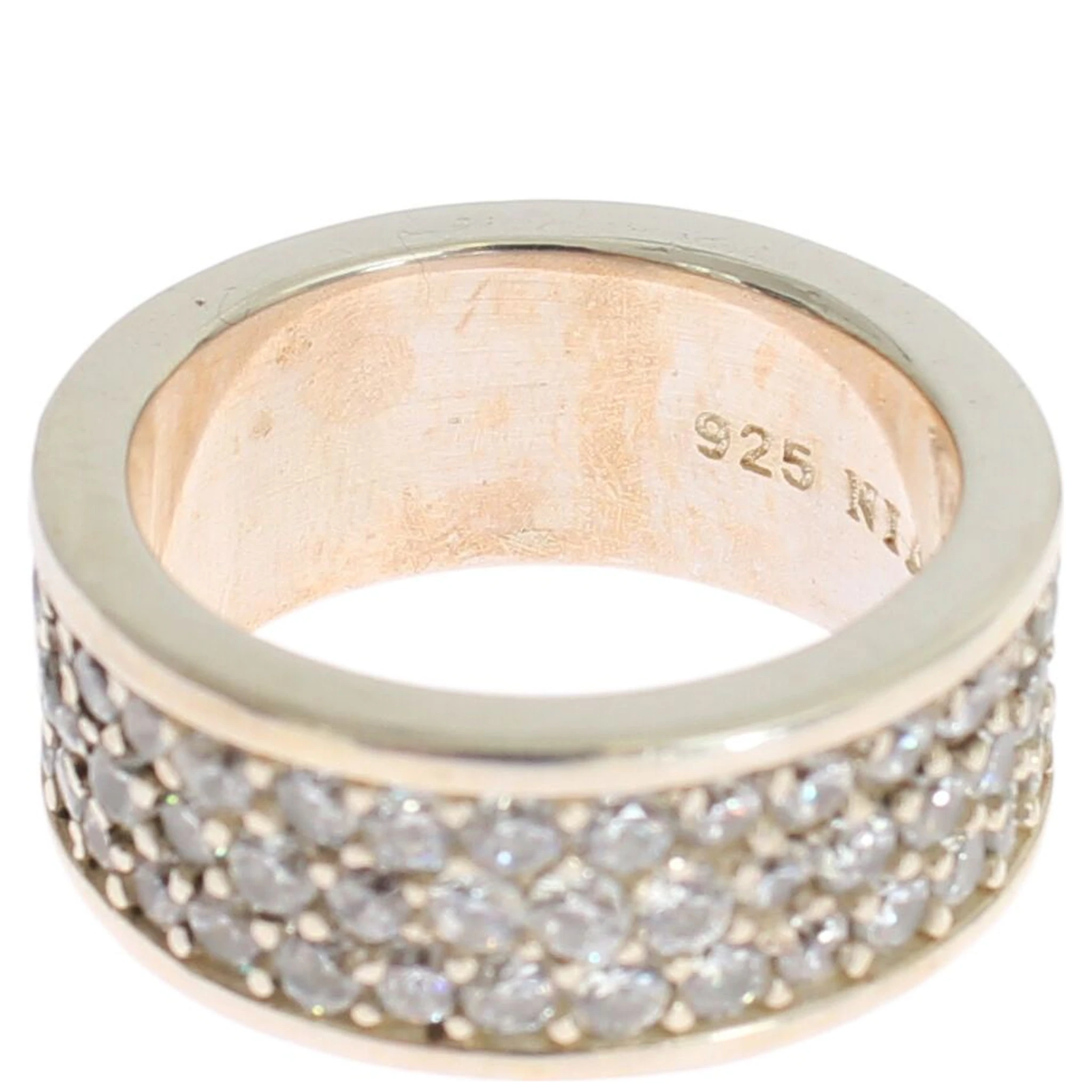 Silver Womens CZ 925 Sterling Ring