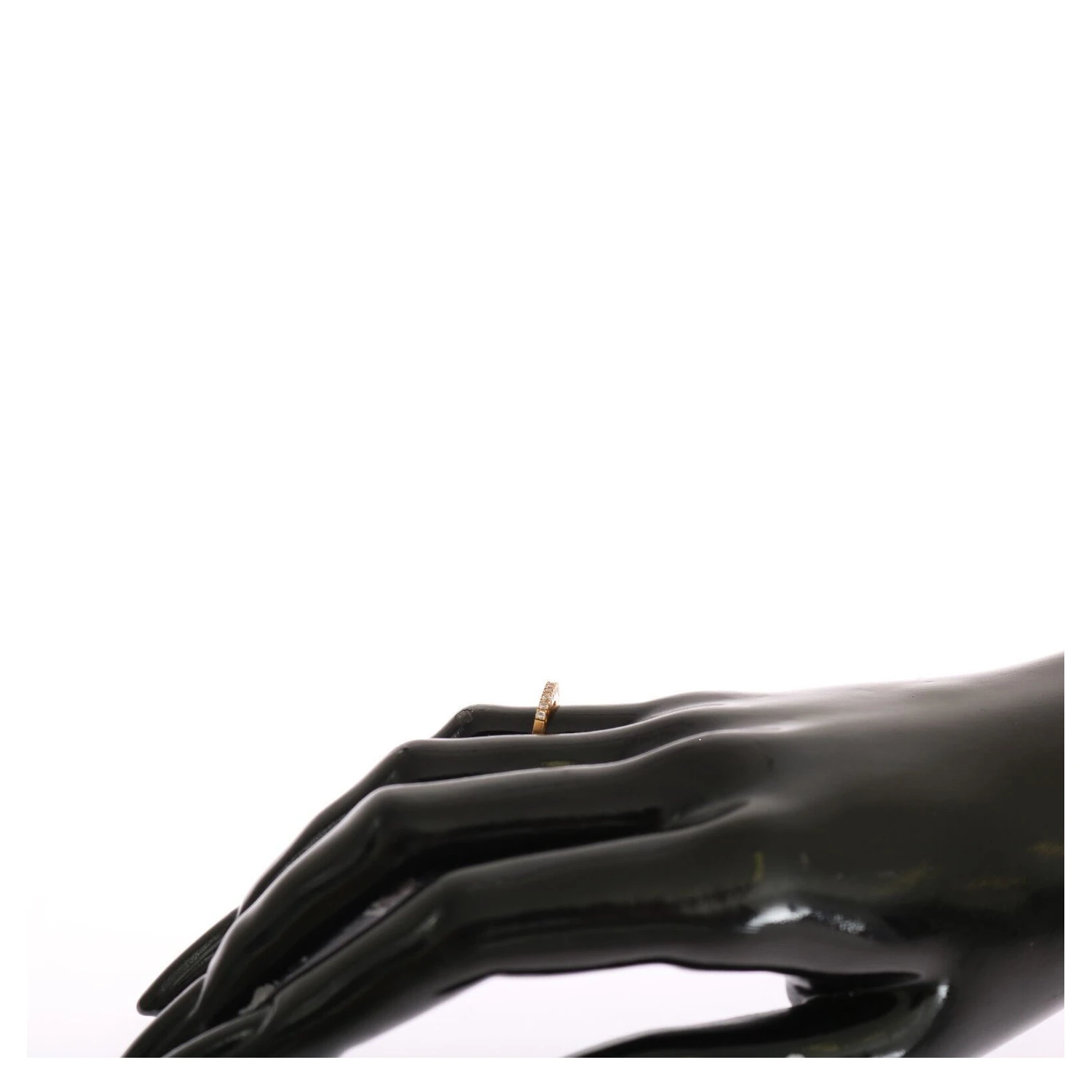 Gold Authentic Womens Clear CZ Gold 925 Silver Ring
