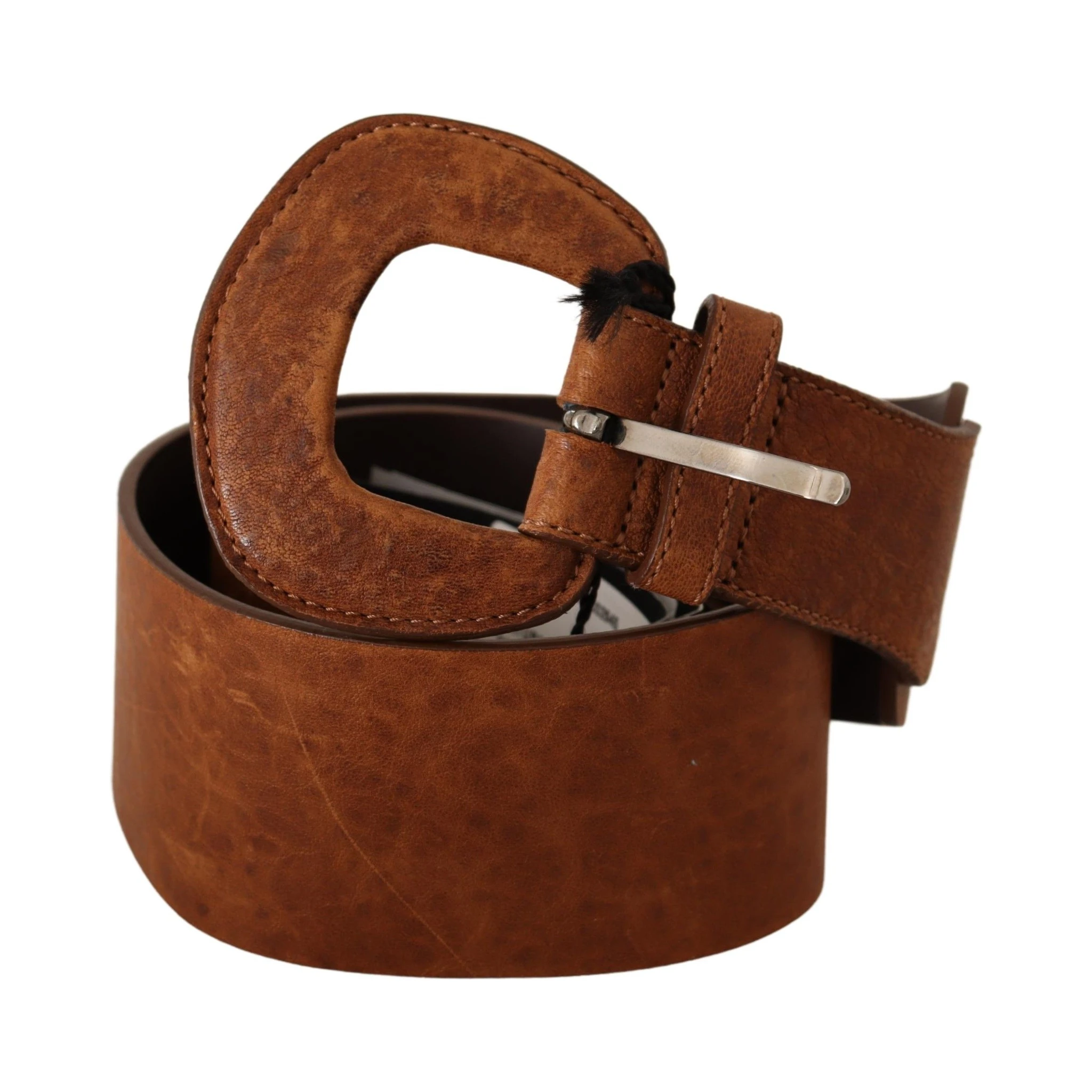 Brown Leather Fashion Waist Buckle Belt
