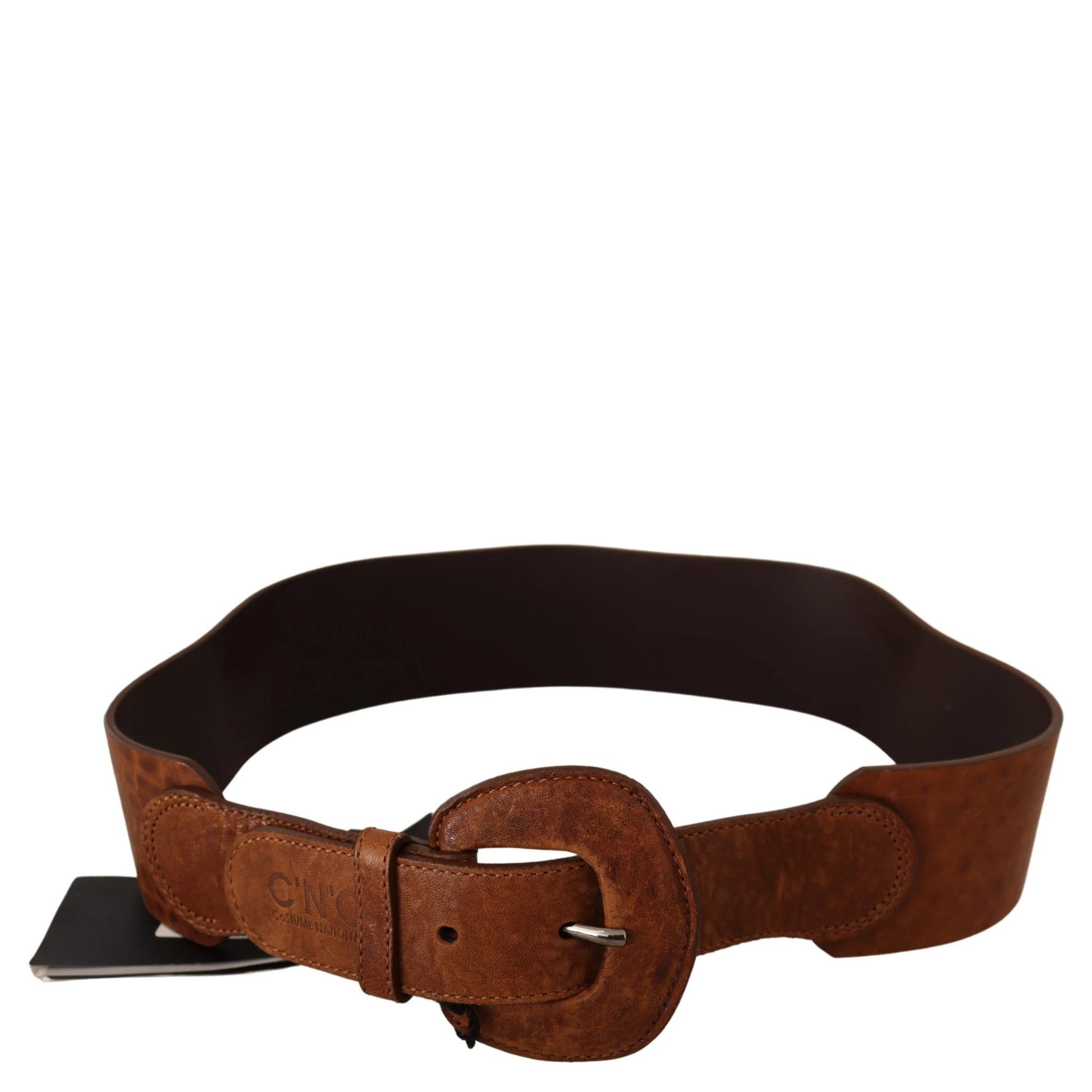 Brown Leather Fashion Waist Buckle Belt