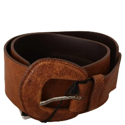 Brown Leather Fashion Waist Buckle Belt