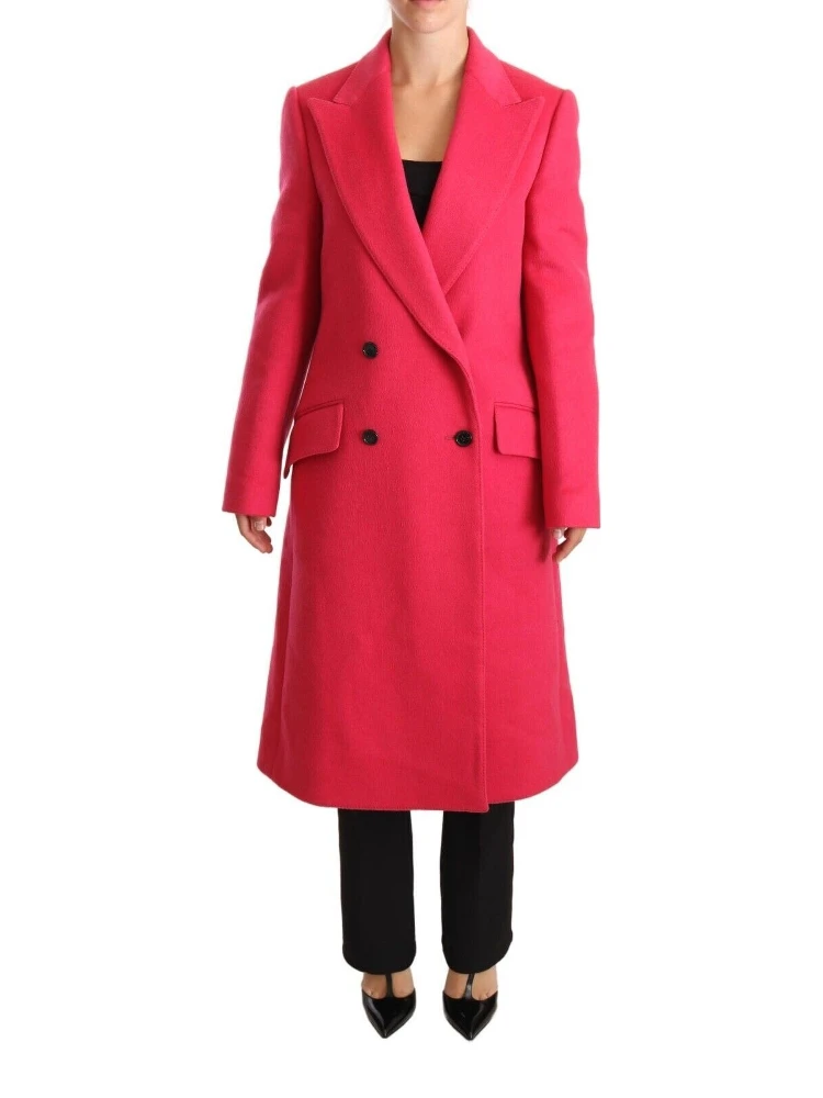 Pink Double Breasted Trenchcoat Jacket