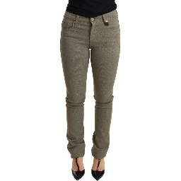 Green Low Waist Skinny Slim Trouser Cotton Jeans
