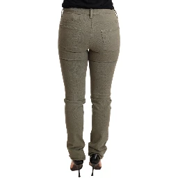Green Low Waist Skinny Slim Trouser Cotton Jeans