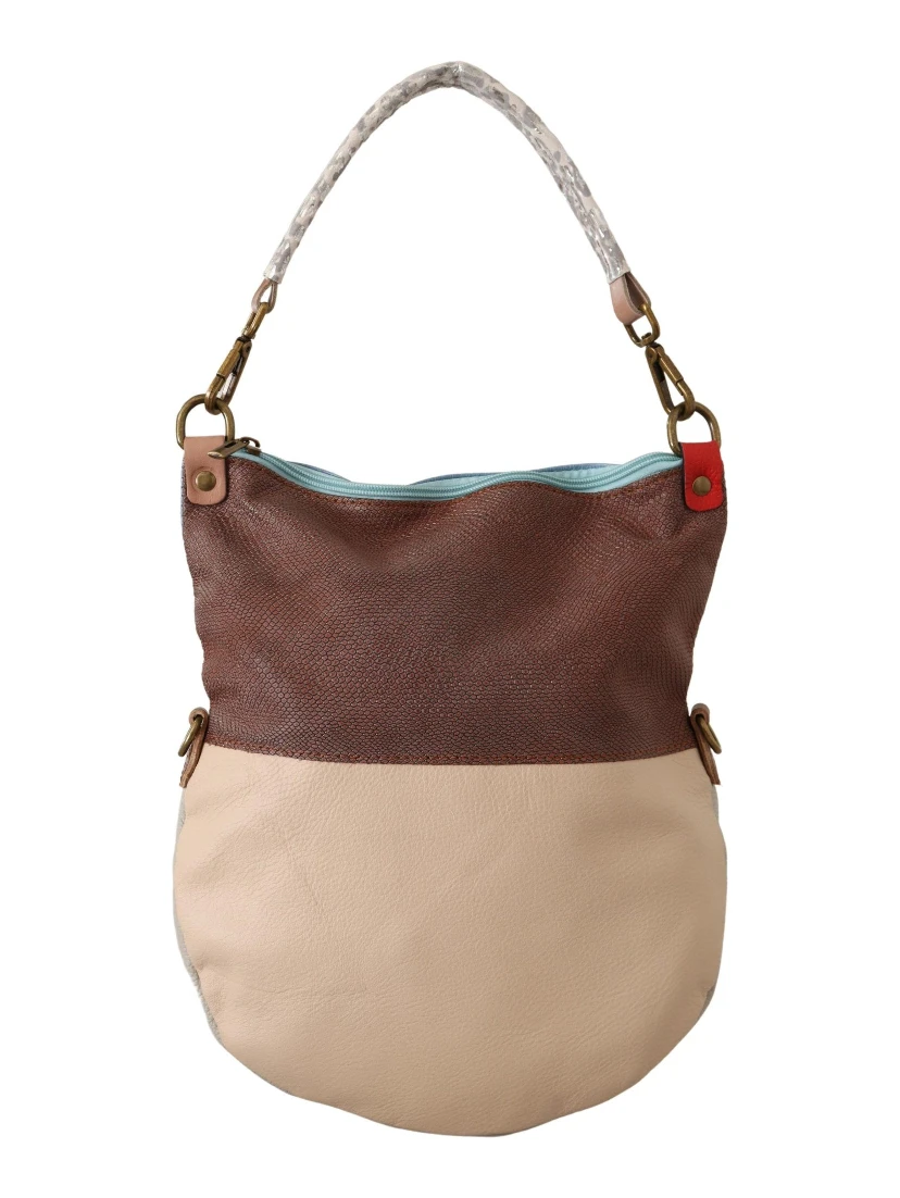 Multicolor Genuine Leather Shoulder Tote Women Handbag