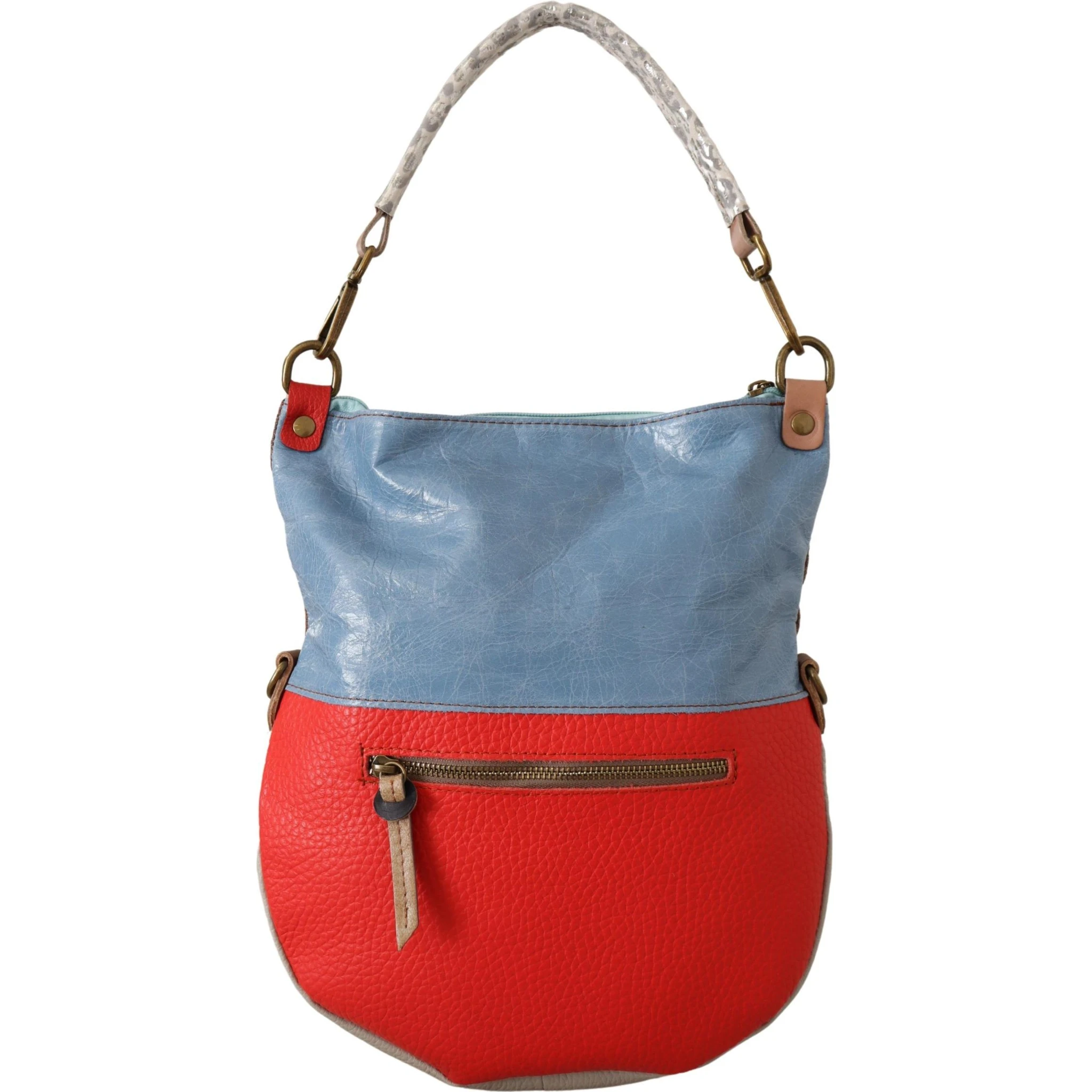 Multicolor Genuine Leather Shoulder Tote Women Handbag