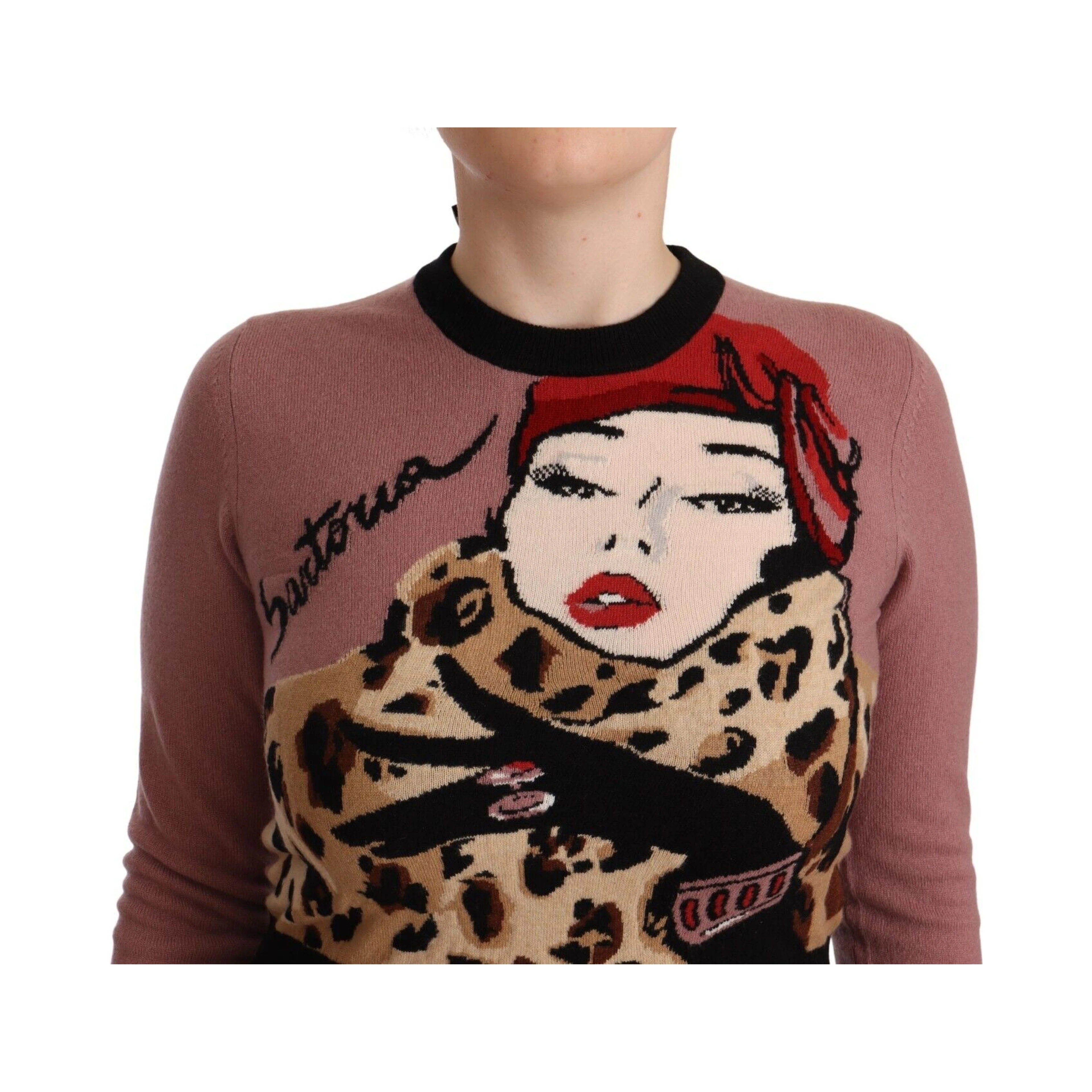 Pink Cashmere Crewneck Sartoria Pullover Sweater