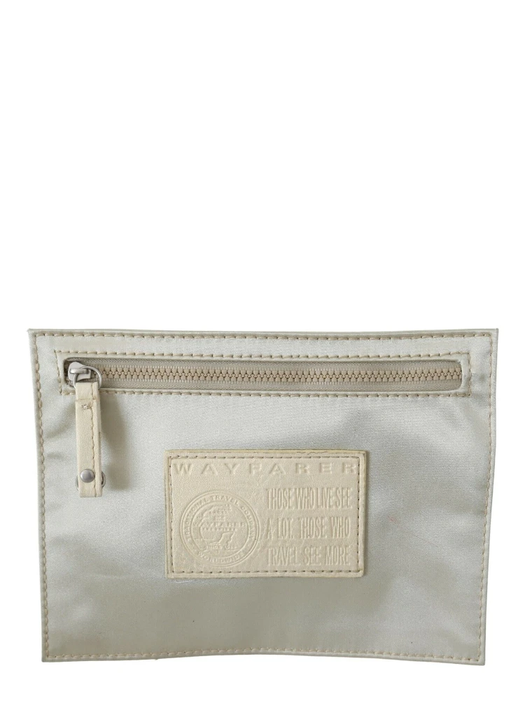 White Zippered Coin Holder Wallet