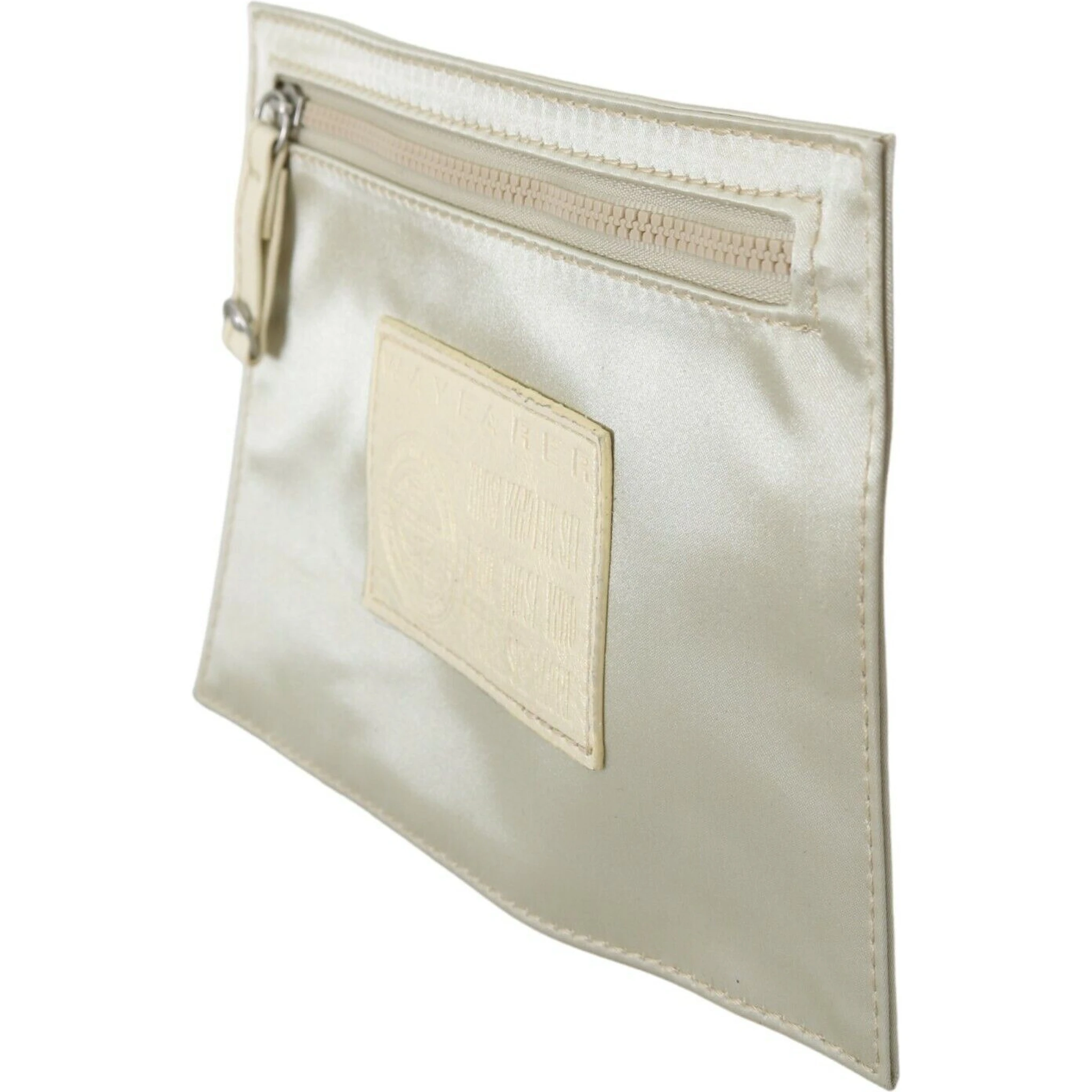White Zippered Coin Holder Wallet