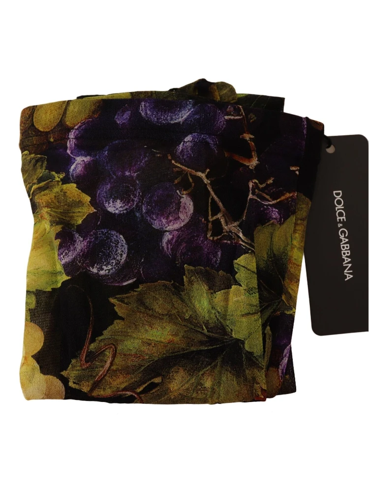 Black Grapes Print Stockings Tights alternative