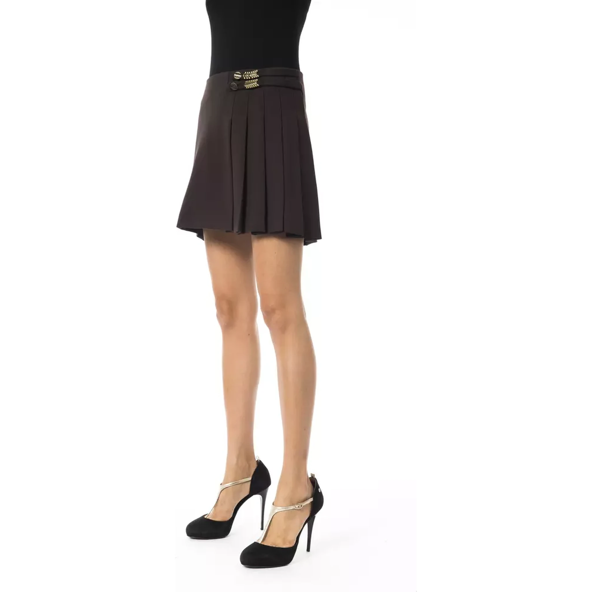 Brown Polyester Skirt