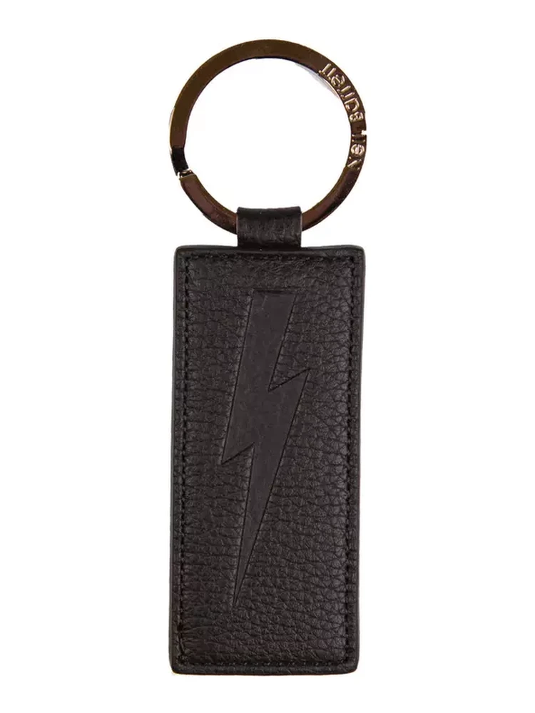 Black Leather Keychain