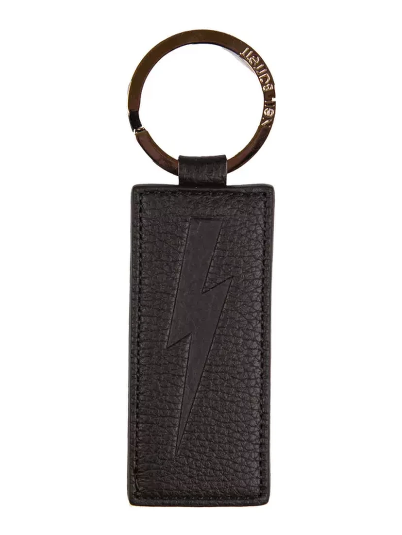 Black Leather Keychain