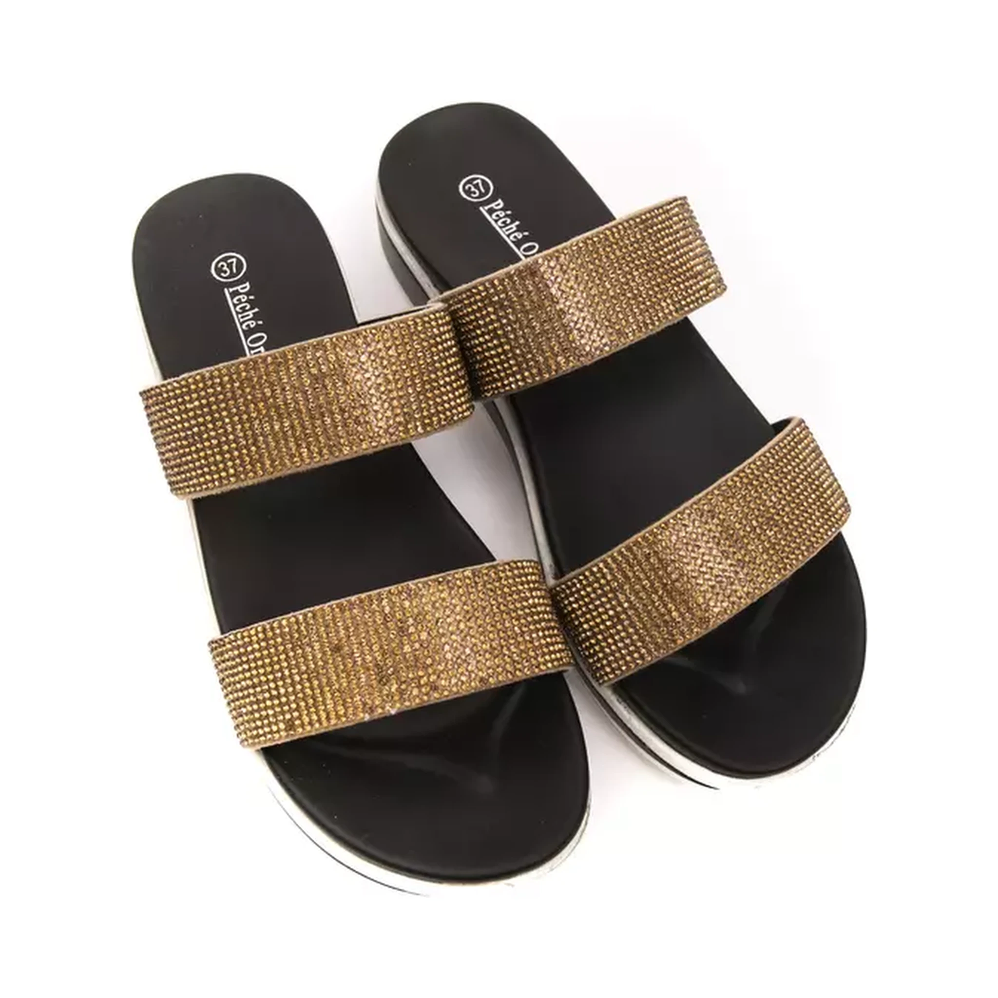 Beige Textile Sandal