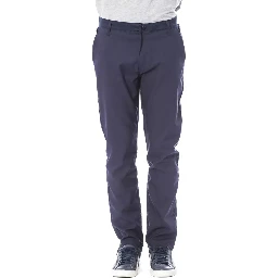 Blue Polyester Pant