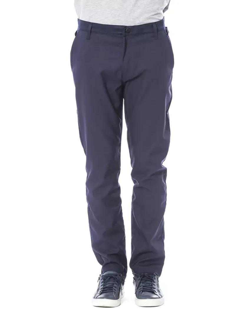 Blue Polyester Pant