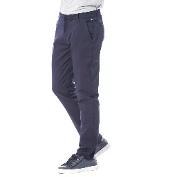Blue Polyester Pant