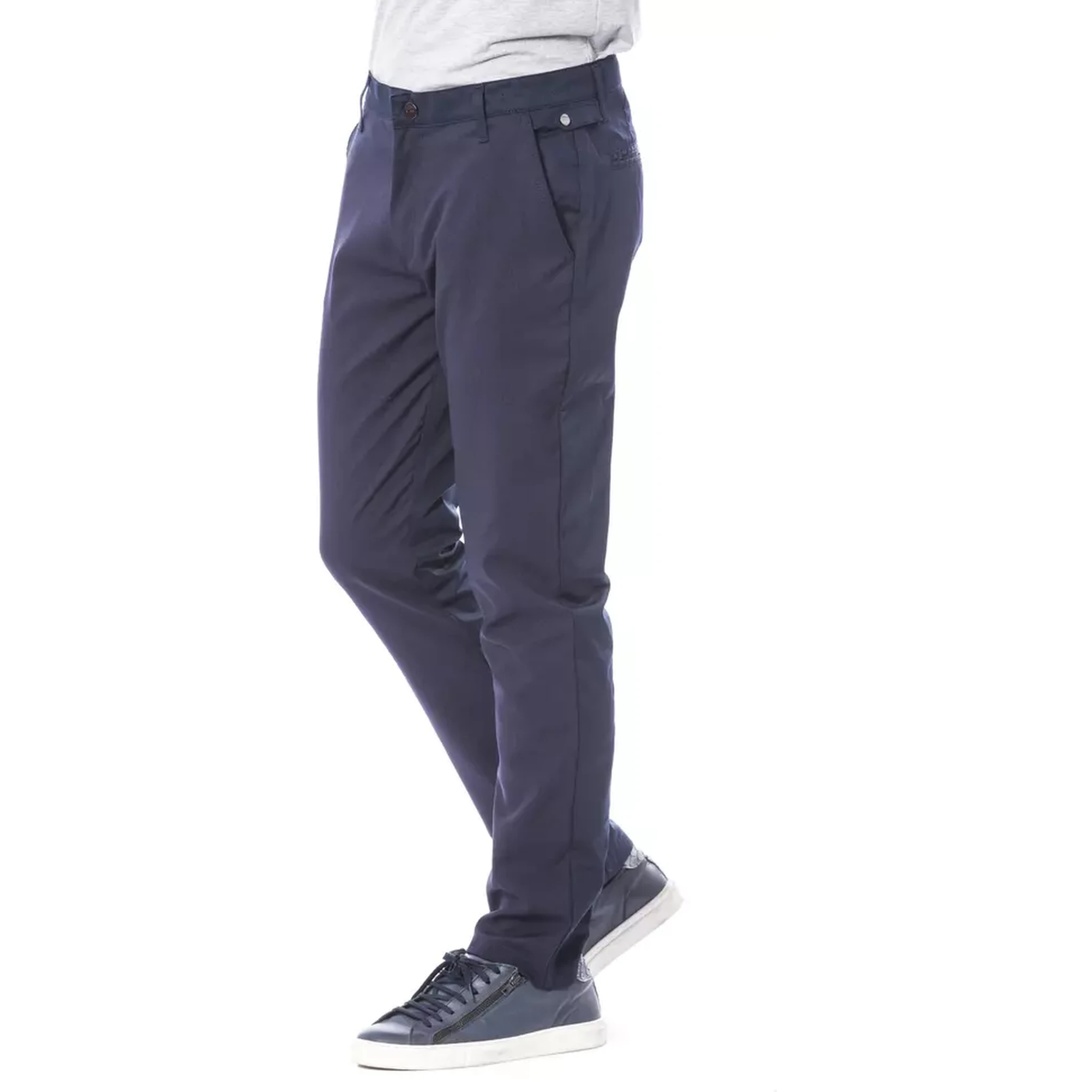 Blue Polyester Pant