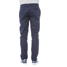 Blue Polyester Pant