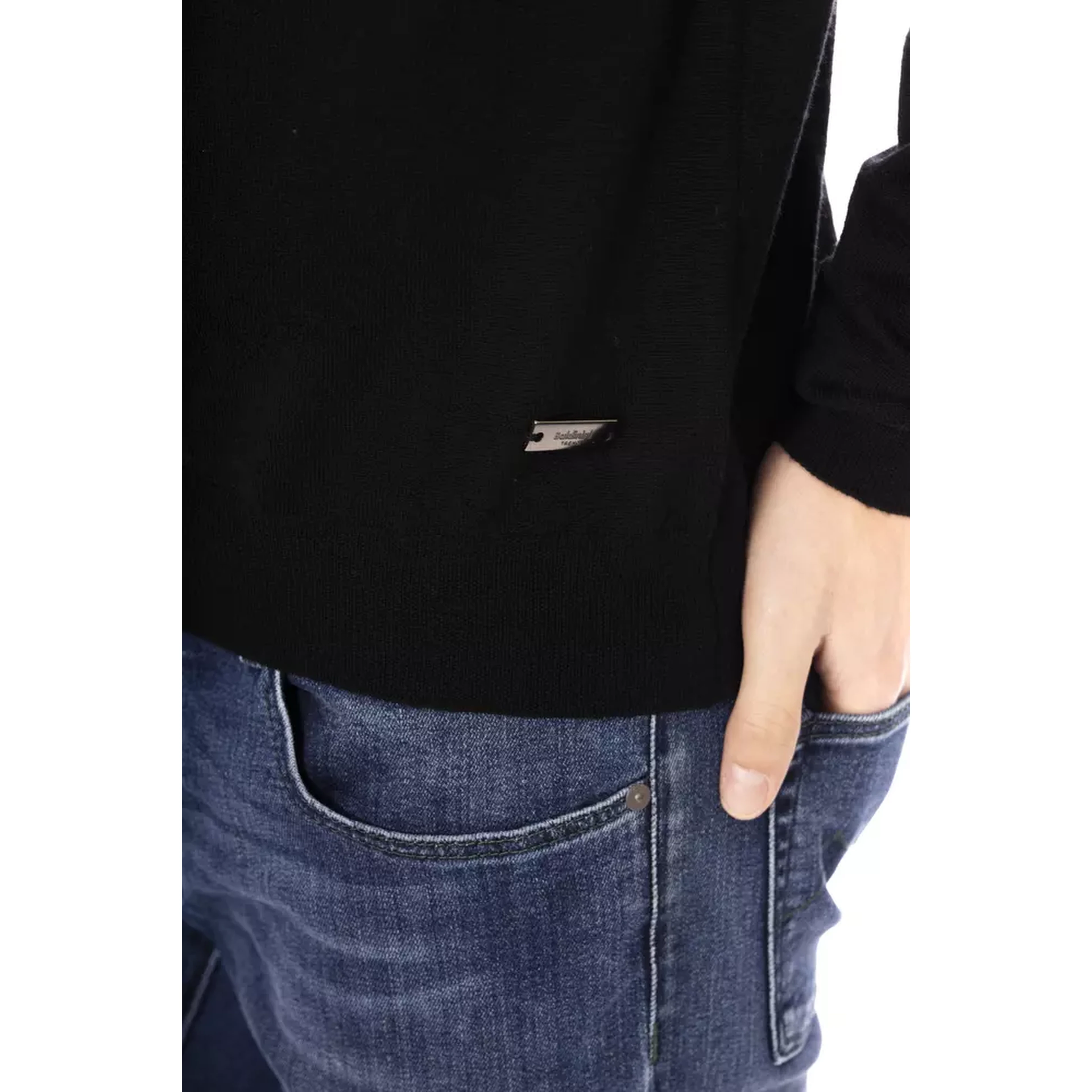 Black Fabric Sweater