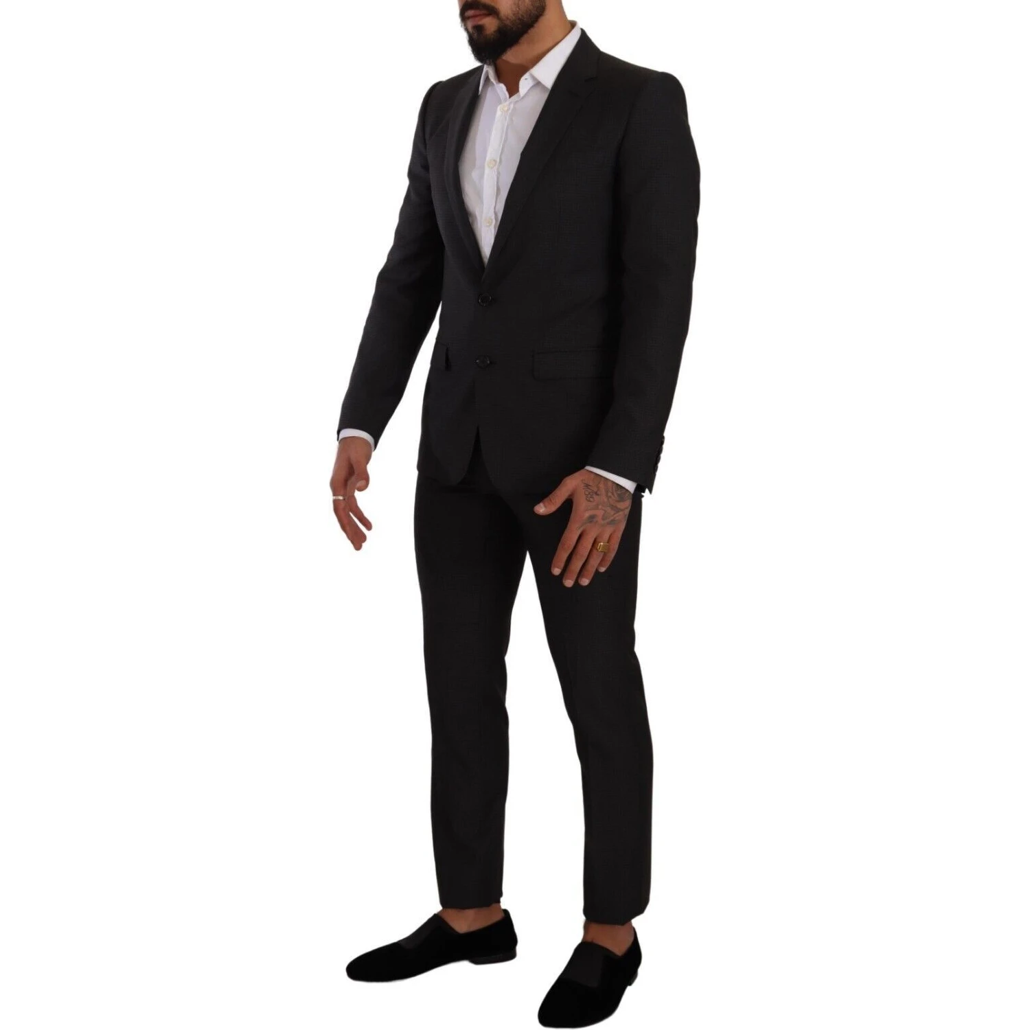 Black MARTINI Single Breasted 2 Piece Suit