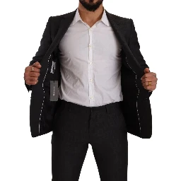 Black MARTINI Single Breasted 2 Piece Suit