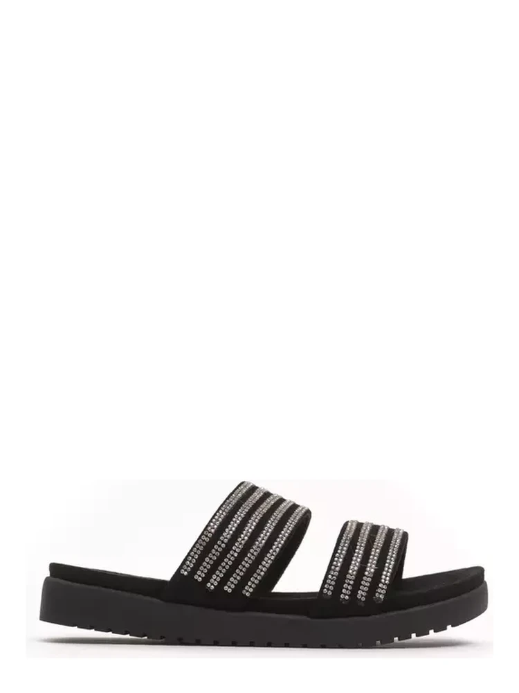 Silver Textile Sandal