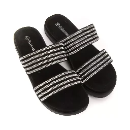 Silver Textile Sandal