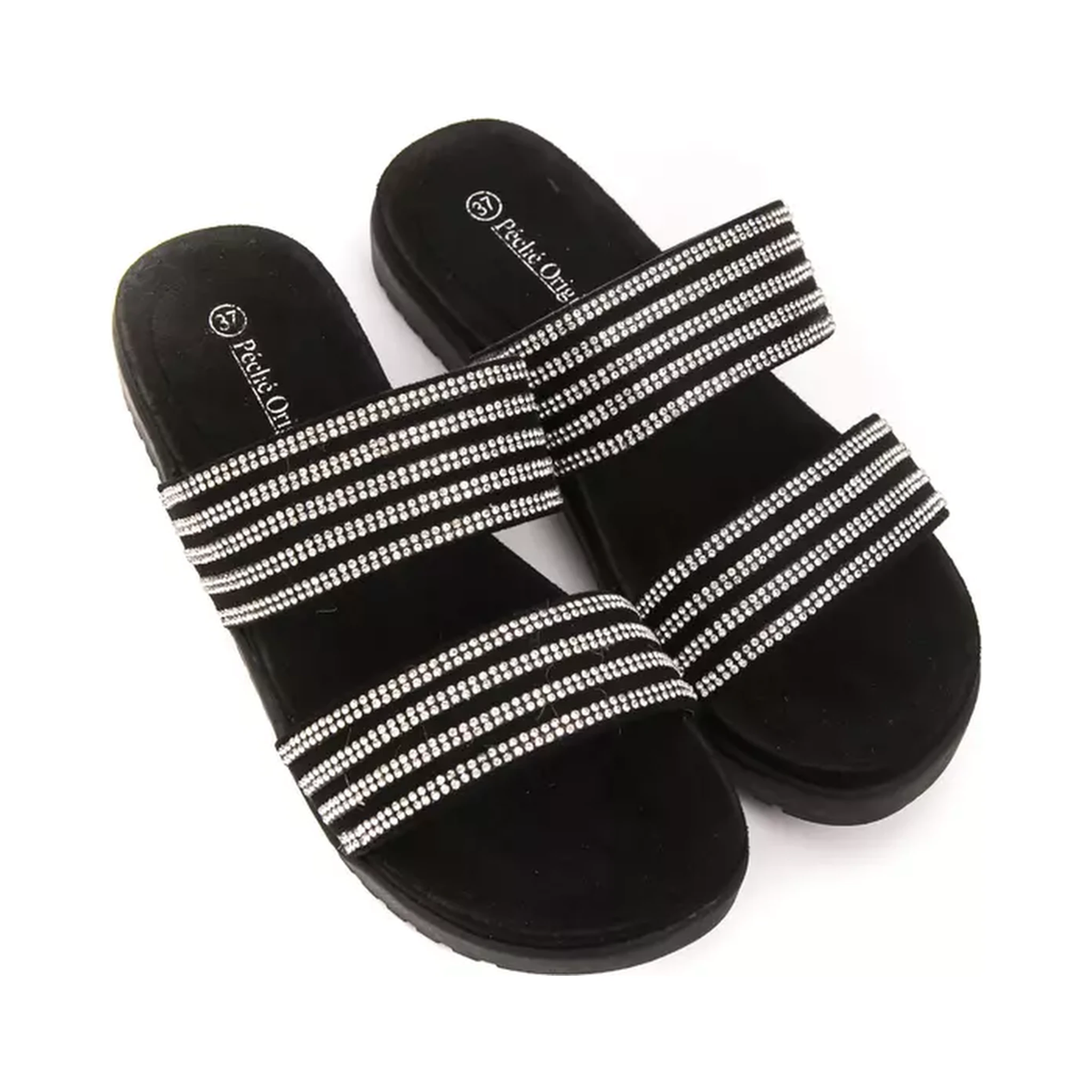 Silver Textile Sandal