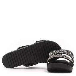 Silver Textile Sandal