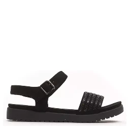 Black Textile Sandal