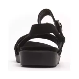 Black Textile Sandal