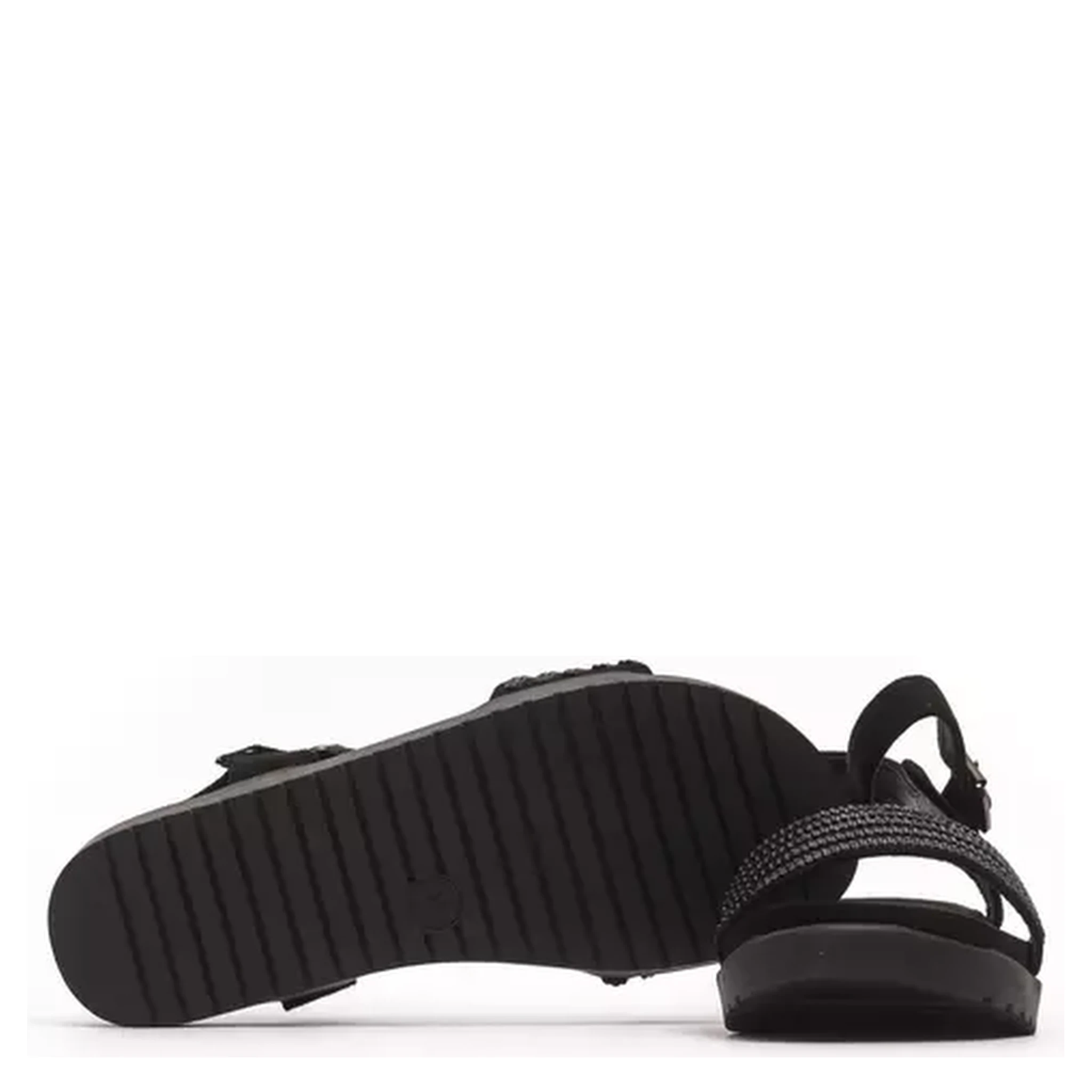 Black Textile Sandal