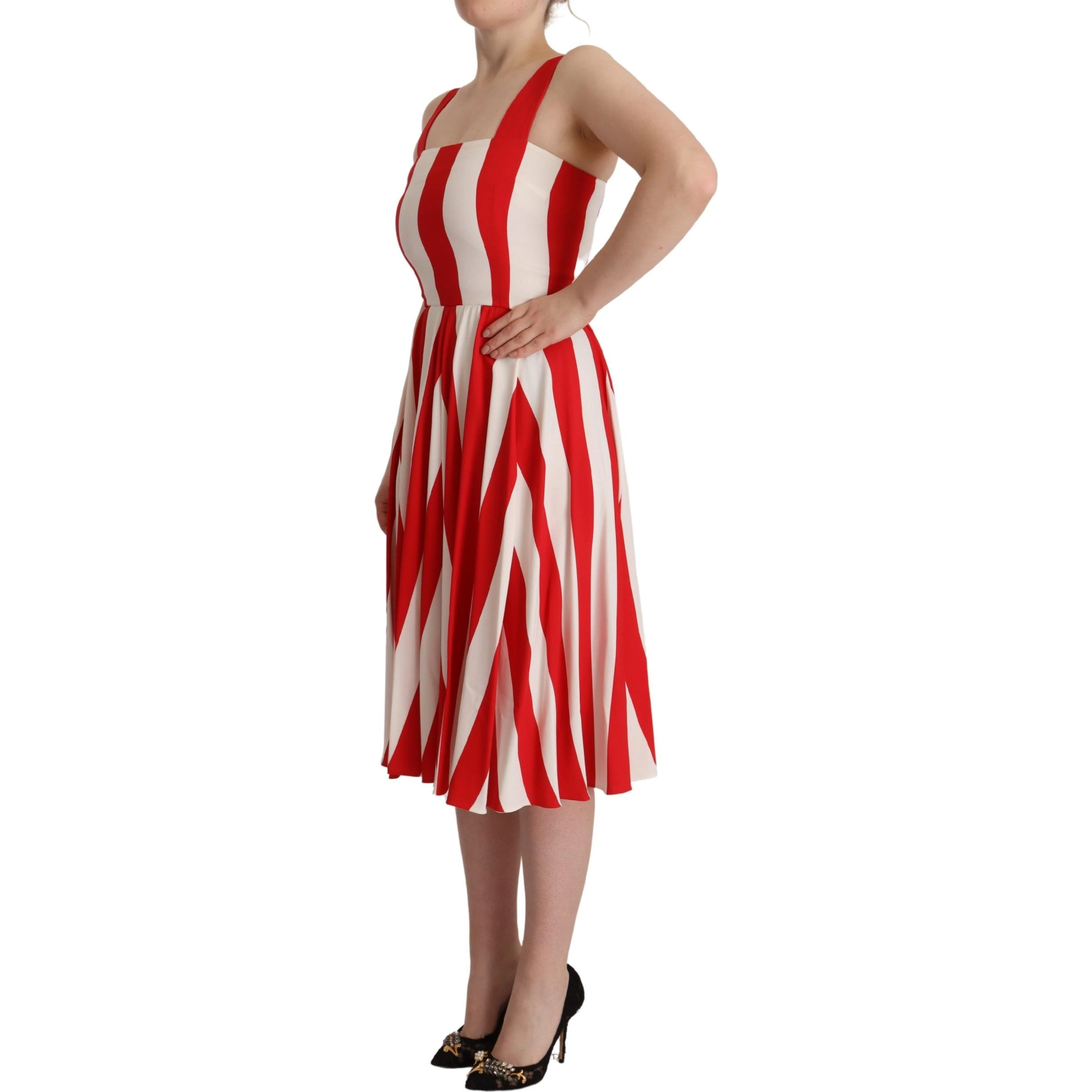White Red Stretch Shift A-line Gown Dress
