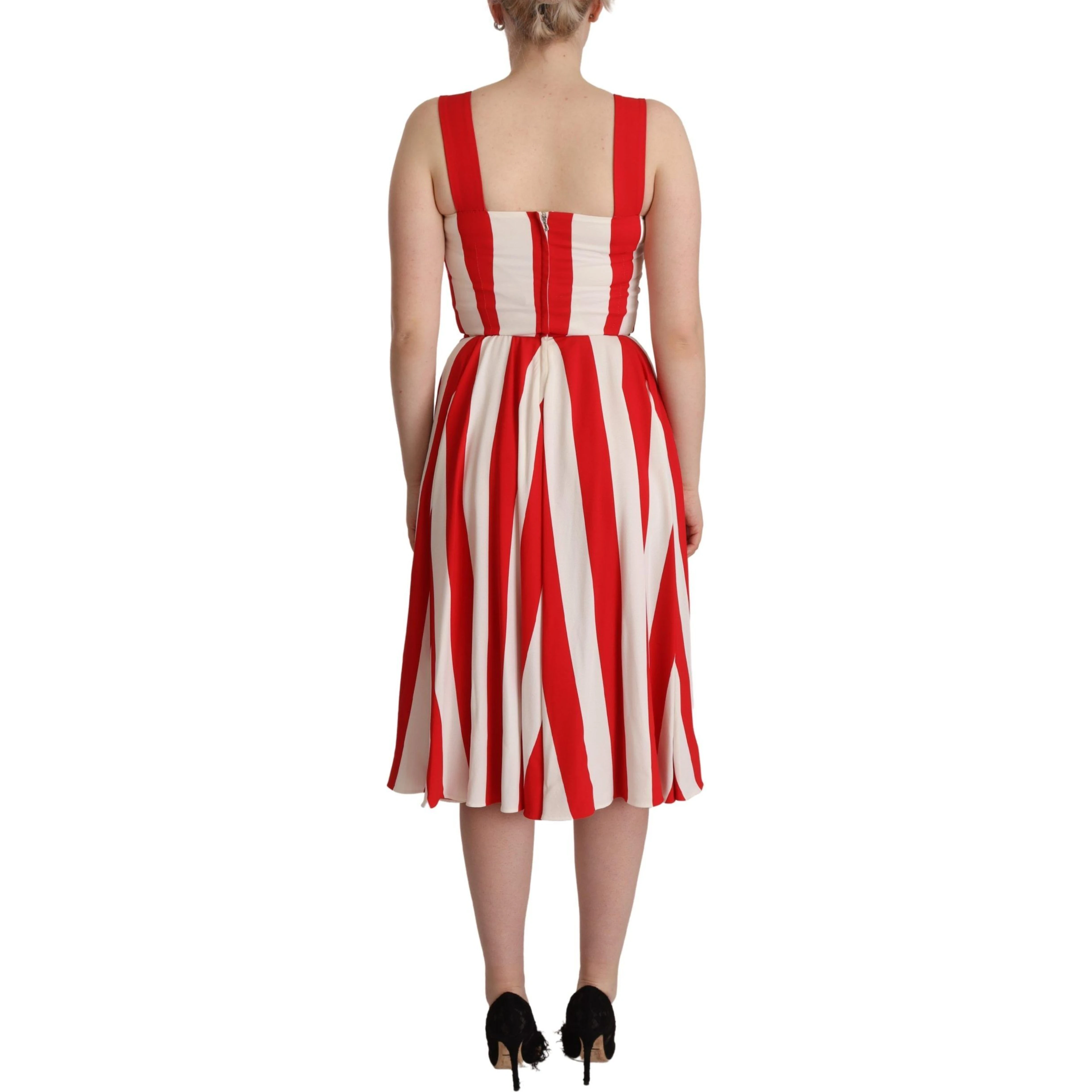 White Red Stretch Shift A-line Gown Dress